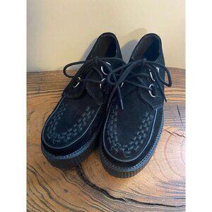 NWOB TUK Viva Mondo Creepers Black Suede Size 6 Men 8 Women Punk Goth Rockabilly